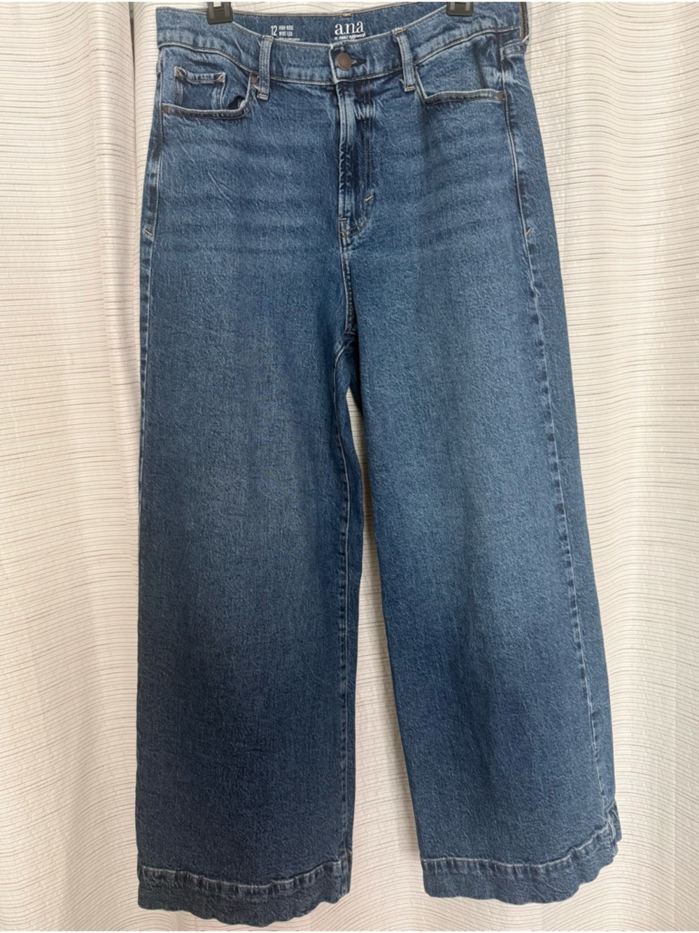 a.n.a High Rise Wide Leg Jeans - Mid Wash